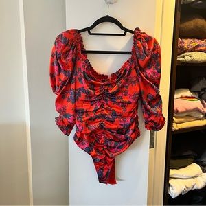 For Love and Lemons floral bodysuit size M